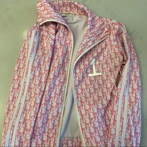 Christian Dior Monogram Trotter Zip Jacket in pink